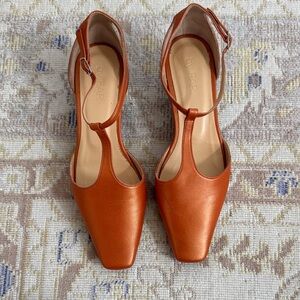 By Far TAO Mangrove Lamb Nappa Leather Kitten Heel 36